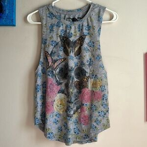 Floral Skull Tank